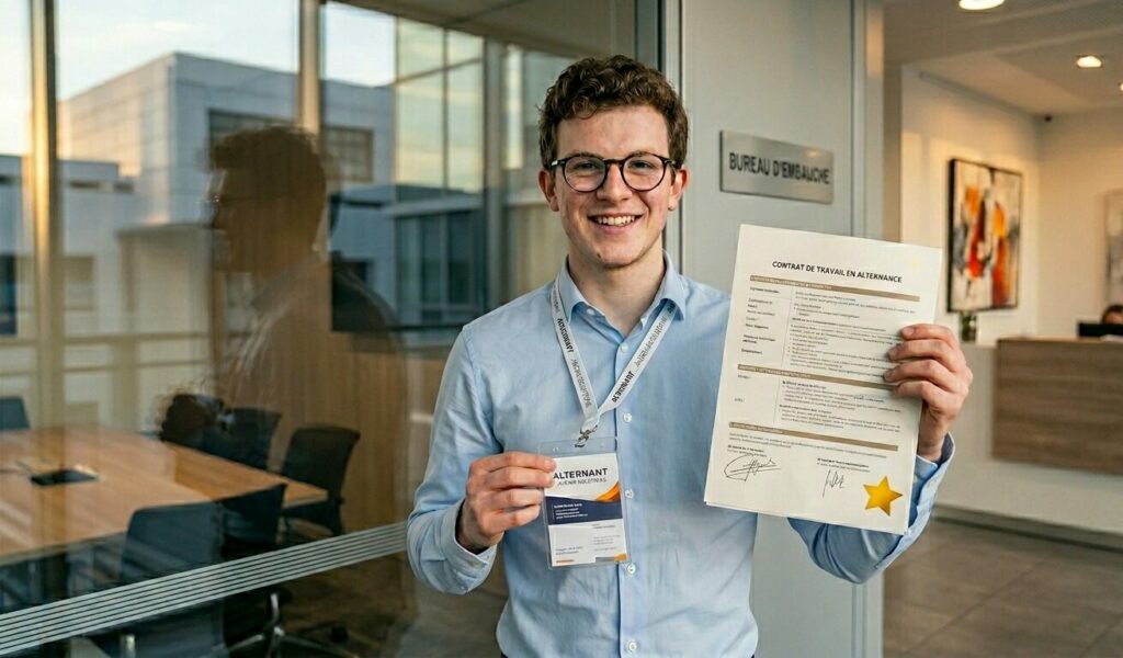 Étudiant adulte préparant son CV et son profil LinkedIn à l'Espace Gambon Formation.