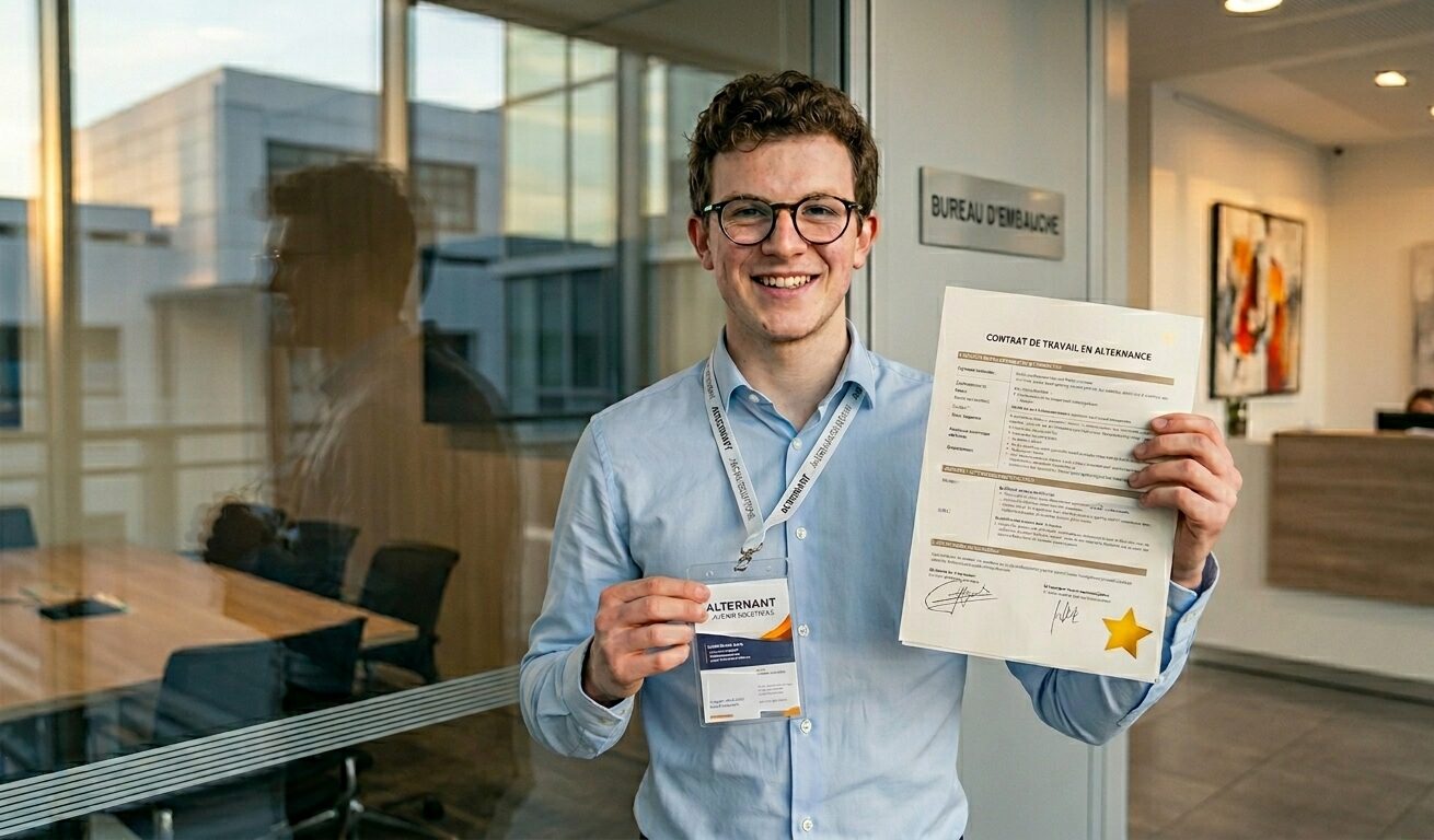 Étudiant adulte préparant son CV et son profil LinkedIn à l'Espace Gambon Formation.