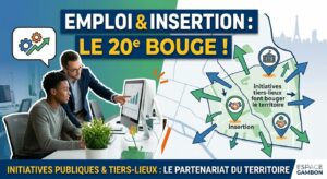 Lire la suite à propos de l’article Emploi et insertion dans le 20e : quand initiatives publiques et tiers-lieux font bouger le territoire.